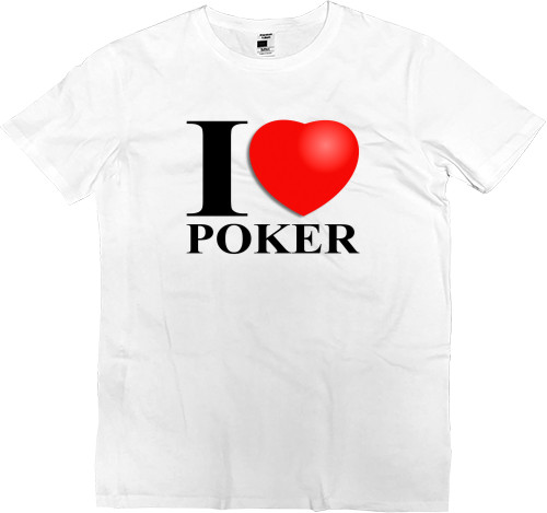 Футболка Премиум Мужская - I love poker - Mfest