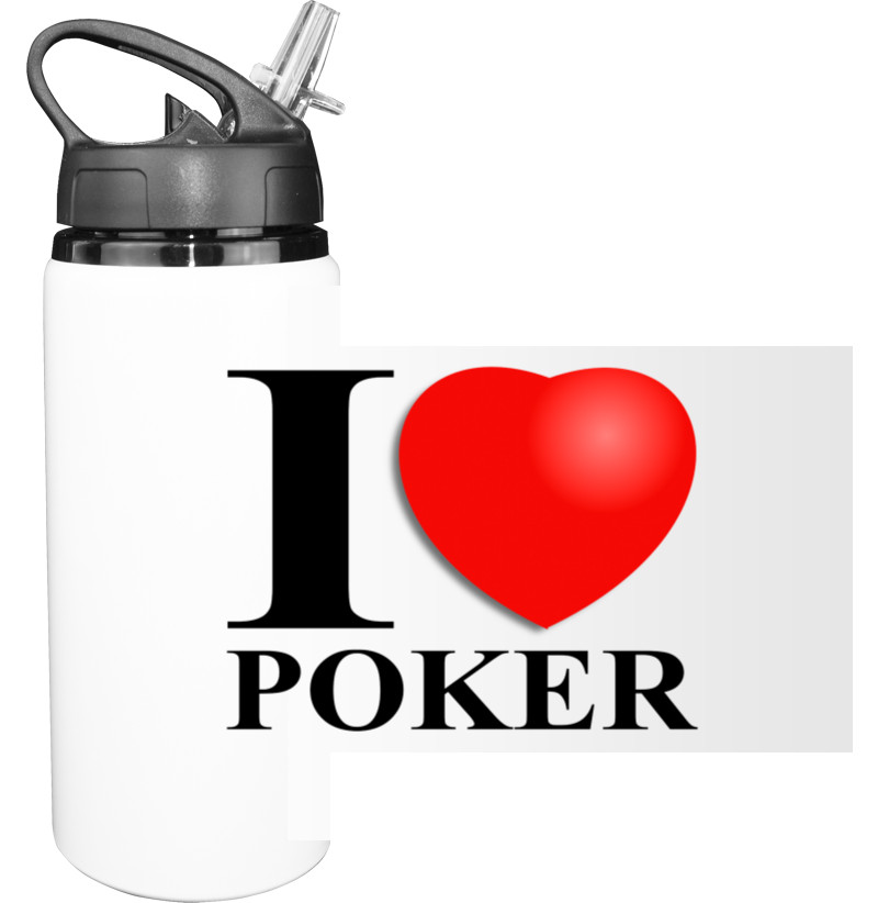 Бутылка для воды - I love poker - Mfest