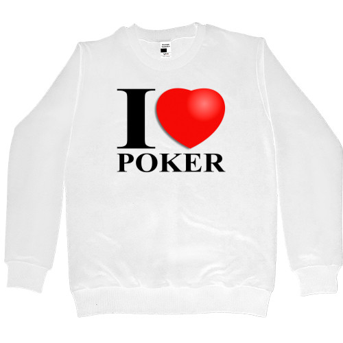 Світшот Преміум Жіночий - I love poker - Mfest