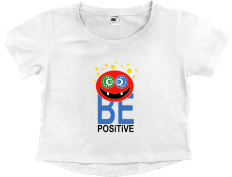 Кроп - топ Премиум Женский - Be positive - Mfest