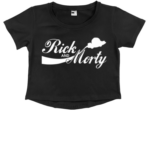 Kids' Premium Cropped T-Shirt - Rick and Morty art 6 - Mfest