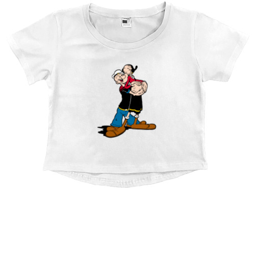 Kids' Premium Cropped T-Shirt - Моряк Попай 6 - Mfest