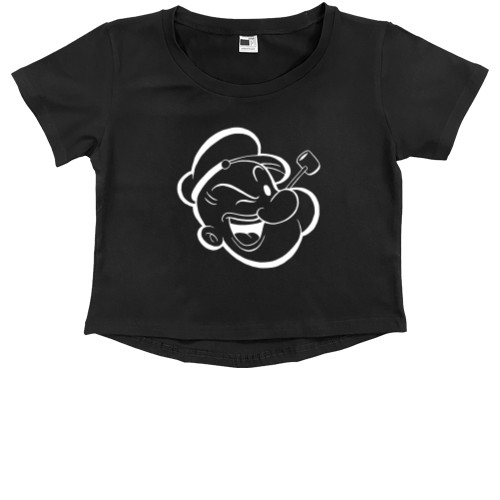 Kids' Premium Cropped T-Shirt - Моряк Попай 5 - Mfest