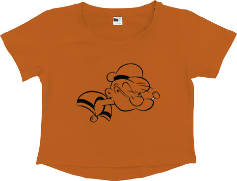 Women's Cropped Premium T-Shirt - Popeye 12 - Mfest