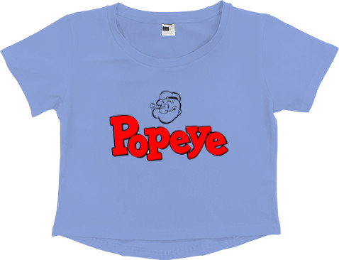 Women's Cropped Premium T-Shirt - Popeye 9 - Mfest