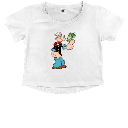 Kids' Premium Cropped T-Shirt - Popeye 8 - Mfest