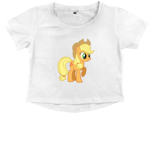 Kids' Premium Cropped T-Shirt - Еплджек 2 - Mfest