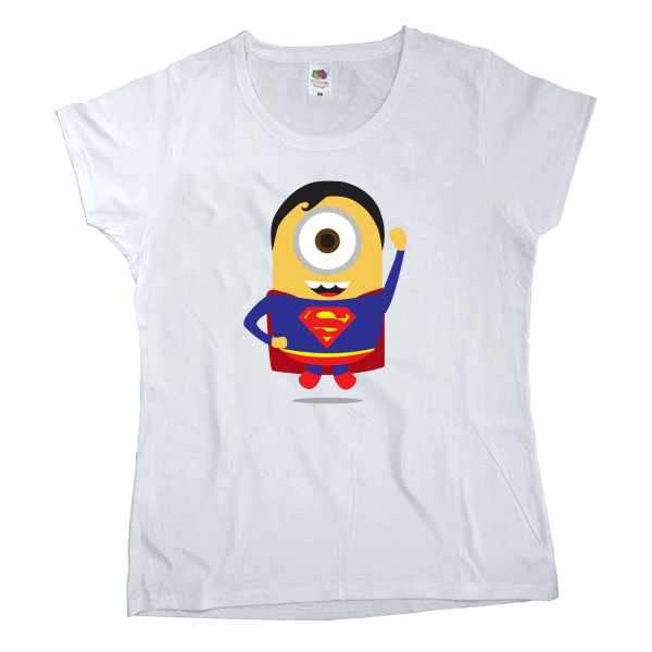 Women's T-shirt Fruit of the loom - Миньоны Superman - Mfest