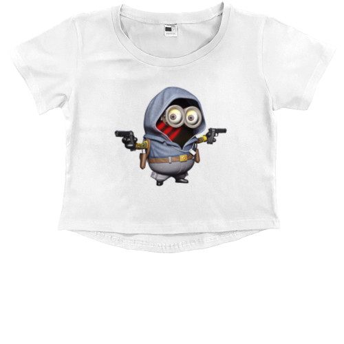 Kids' Premium Cropped T-Shirt - Миньоны 32 - Mfest