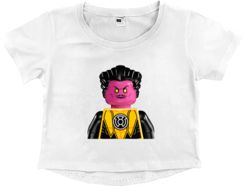 Лего - Women's Cropped Premium T-Shirt - Lego superheroes 2 - Mfest