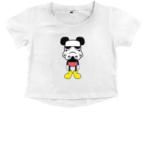 Kids' Premium Cropped T-Shirt - Mickey Mouse Штурмовик - Mfest