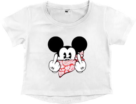 Women's Cropped Premium T-Shirt - Mickey Mouse 4 - Mfest