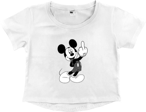 Women's Cropped Premium T-Shirt - Mickey Mouse 1 - Mfest