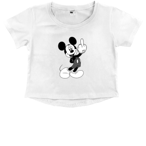 Kids' Premium Cropped T-Shirt - Mickey Mouse 1 - Mfest