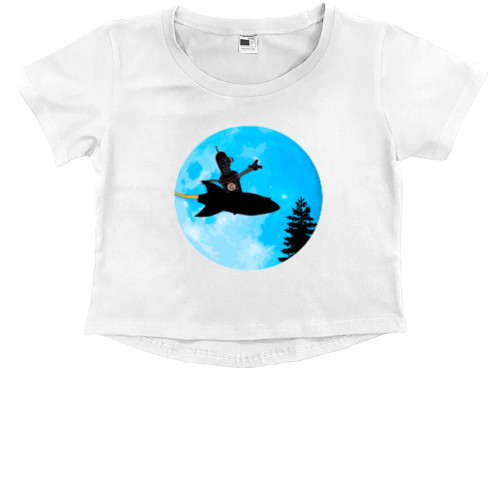 Kids' Premium Cropped T-Shirt - Bender art 6 - Mfest