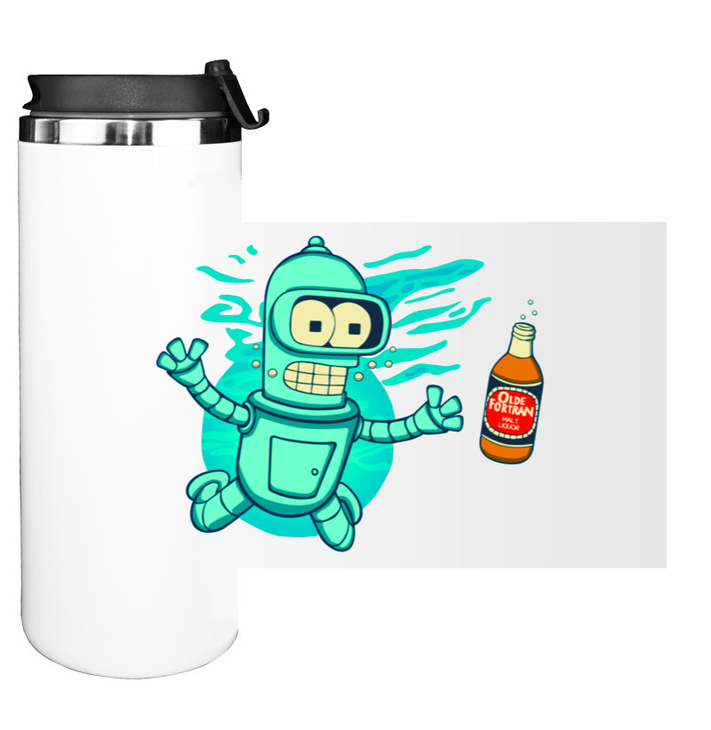 Futurama / Футурама - Water Bottle on Tumbler - Bender art 5 - Mfest