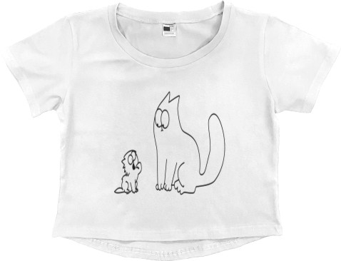 Women's Cropped Premium T-Shirt - Simons cat2 - Mfest