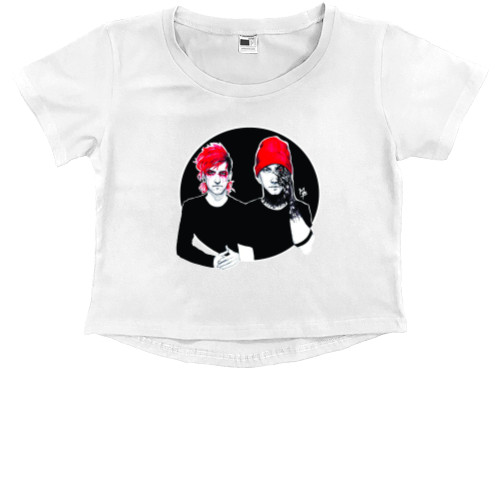 Kids' Premium Cropped T-Shirt - Twenty One Pilots Tyler_Josh - Mfest