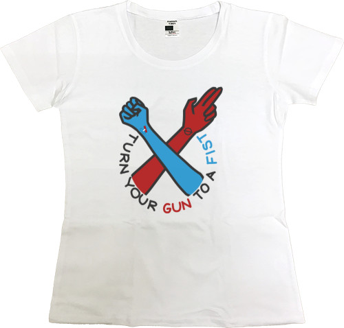 Women's Premium T-Shirt - Twenty One Pilots Turn Your Gun Into A Fist - Mfest