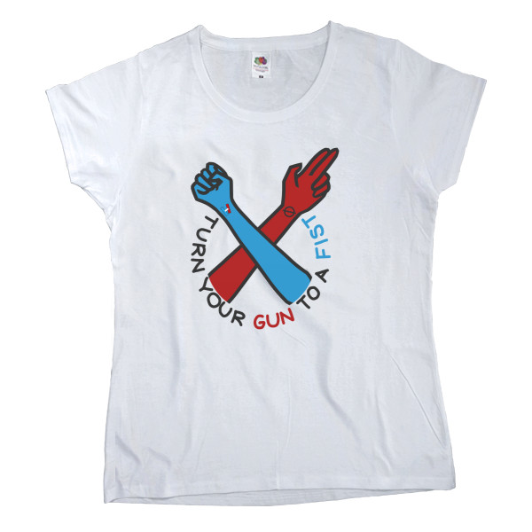 Women's T-shirt Fruit of the loom - Twenty One Pilots Turn Your Gun Into A Fist - Mfest