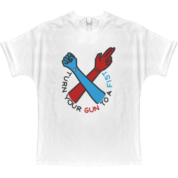 T-shirt Oversize - Twenty One Pilots Turn Your Gun Into A Fist - Mfest