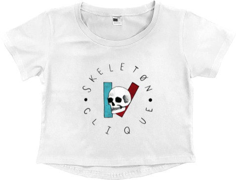 Women's Cropped Premium T-Shirt - Twenty One Pilots Skeleton Clique 1 - Mfest