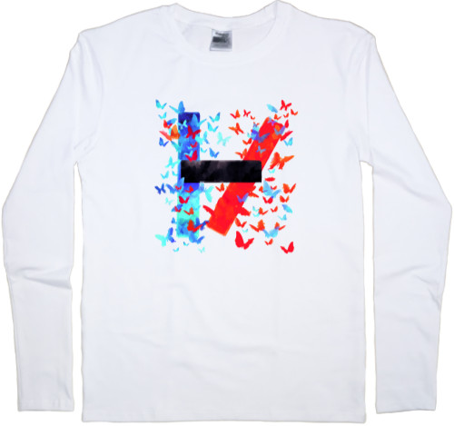 Men's Longsleeve Shirt - Twenty One Pilots Butterfly Logo - Mfest