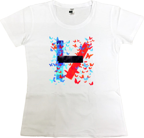 Women's Premium T-Shirt - Twenty One Pilots Butterfly Logo - Mfest