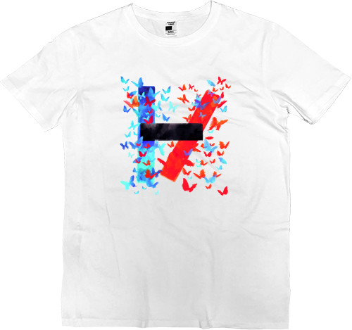 Men’s Premium T-Shirt - Twenty One Pilots Butterfly Logo - Mfest