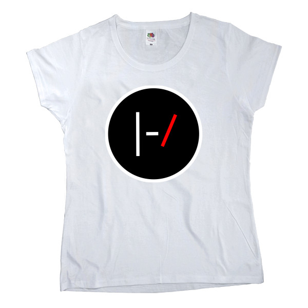 Футболка Классика Женская Fruit of the loom - Twenty One Pilots Black Logo - Mfest