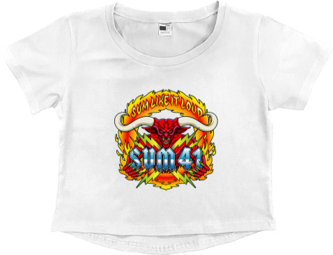 Women's Cropped Premium T-Shirt - SUM 41 -7 - Mfest