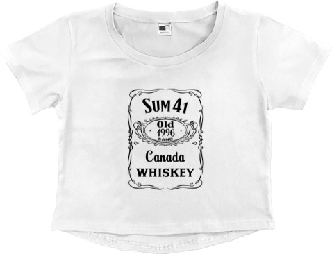 Women's Cropped Premium T-Shirt - SUM 41 -4 - Mfest