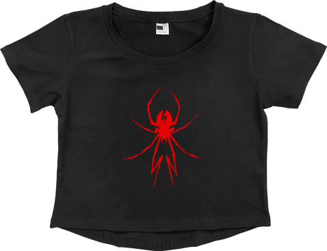 Women's Cropped Premium T-Shirt - My Chemical Romance Danger Days Red Spider - Mfest