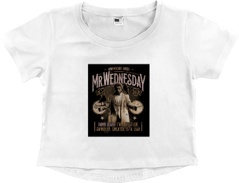 Women's Cropped Premium T-Shirt - American Gods 1 - Mfest