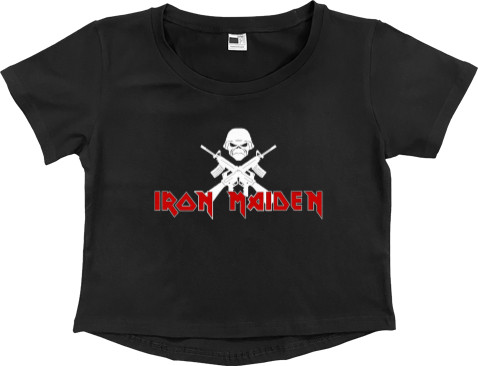 Women's Cropped Premium T-Shirt - Iron Maiden 1 - Mfest