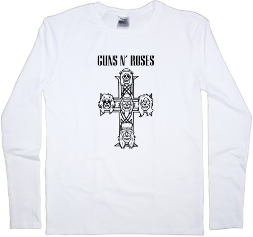 Men's Longsleeve Shirt - Guns n roses крест - Mfest