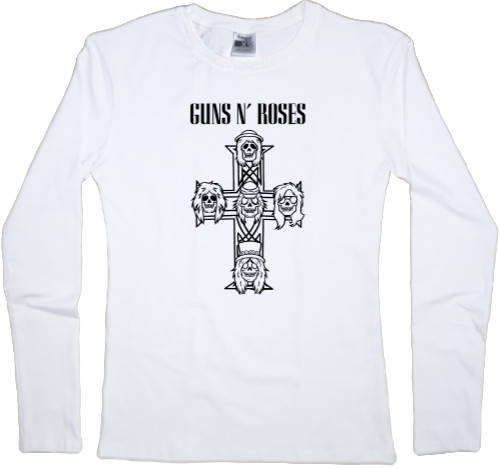 Women's Longsleeve Shirt - Guns n roses крест - Mfest