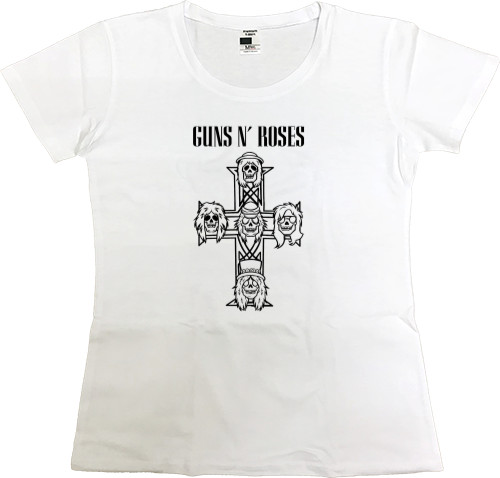 Women's Premium T-Shirt - Guns n roses крест - Mfest