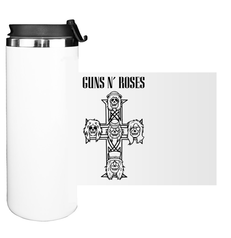 Water Bottle on Tumbler - Guns n roses крест - Mfest