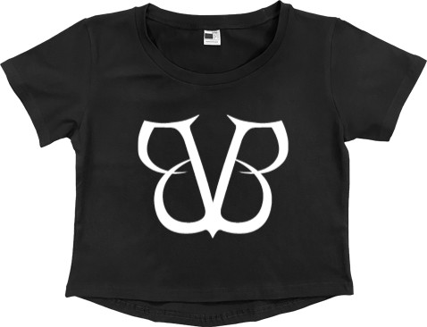 Women's Cropped Premium T-Shirt - Black Veil Brides Logo 1 - Mfest