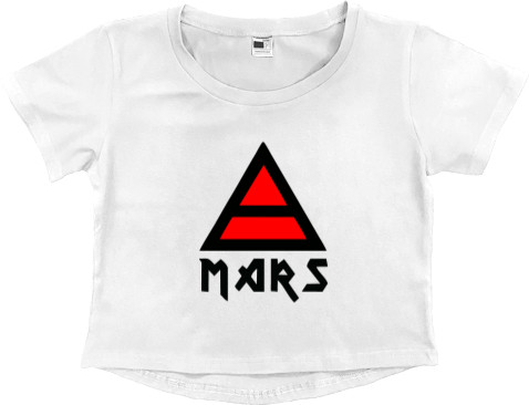 Women's Cropped Premium T-Shirt - 30 seconds to mars 3 - Mfest