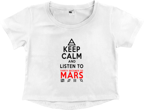 Women's Cropped Premium T-Shirt - 30 seconds to mars 6 - Mfest