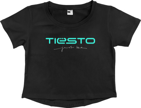 Women's Cropped Premium T-Shirt - Tiesto-1 - Mfest