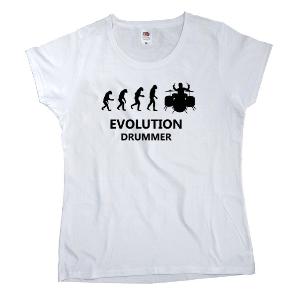 Women's T-shirt Fruit of the loom - Evolution Drummer - Mfest