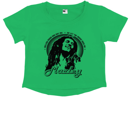 Women's Cropped Premium T-Shirt - Bob Marley - Mfest