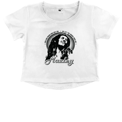 Kids' Premium Cropped T-Shirt - Bob Marley - Mfest