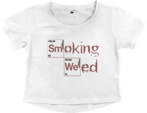 Women's Cropped Premium T-Shirt - Smoking weed - Mfest