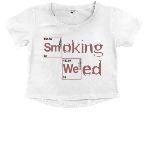 Kids' Premium Cropped T-Shirt - Smoking weed - Mfest