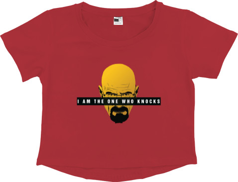 Women's Cropped Premium T-Shirt - I am the one who knocks - Mfest