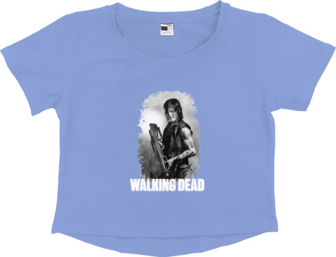 Women's Cropped Premium T-Shirt - Wallking dad - Daryl Dixon - Mfest